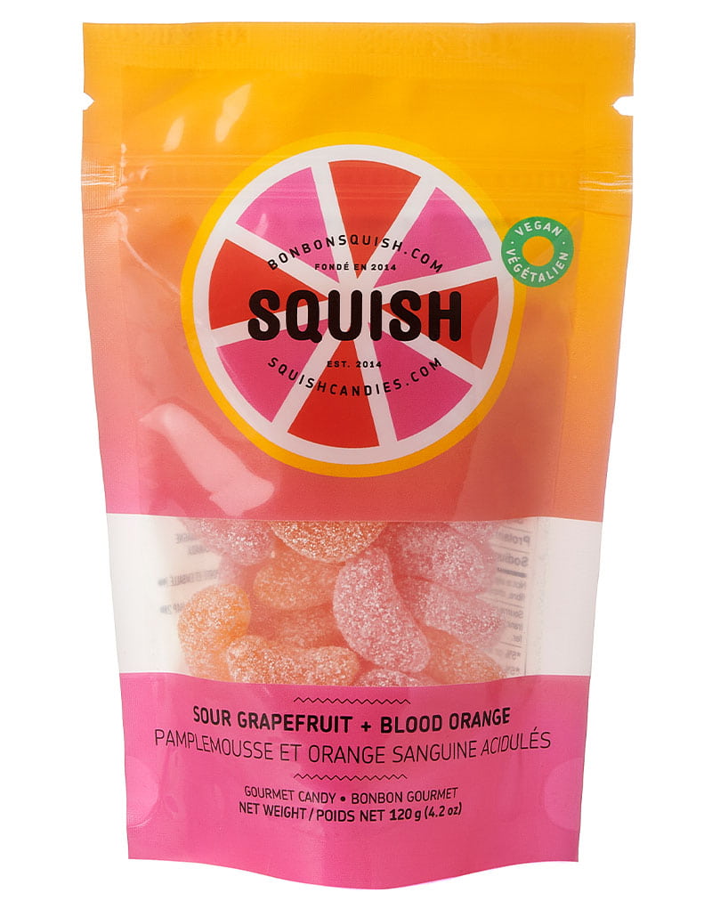 Vegan Sour Grapefruit Blood Orange Gummies | SQUISH Candies